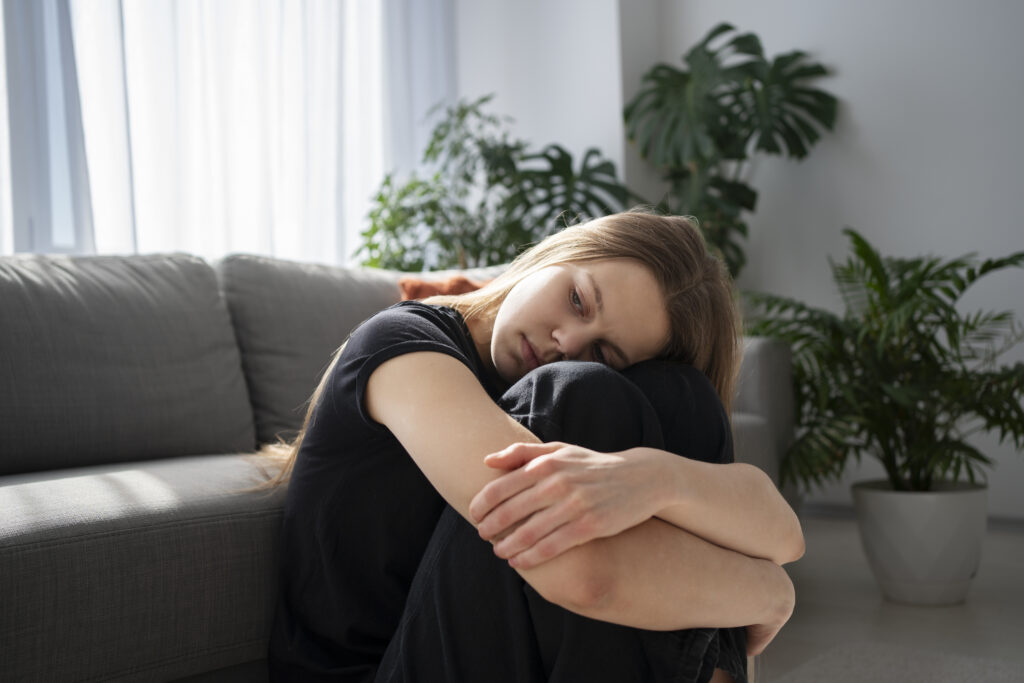 Woman suffering from trauma and ptsd